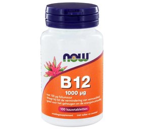 NOW Vitamine B12 1000 mcg en Foliumzuur 100 mcg NOW Vitamine B12 1000 mcg en Foliumzuur 100 mcg