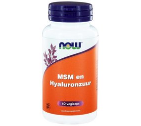 NOW MSM 450 mg en Hyaluronzuur 50 mg NOW MSM 450 mg en Hyaluronzuur 50 mg
