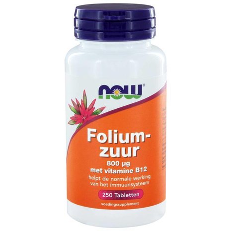 NOW Foliumzuur 800 mcg NOW Foliumzuur 800 mcg