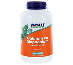 NOW Calcium en Magnesium met D3 en K2 NOW Calcium en Magnesium met D3 en K2