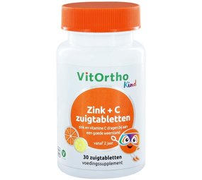 Vitortho Zink + C kind zuigtabletten Vitortho Zink + C kind zuigtabletten