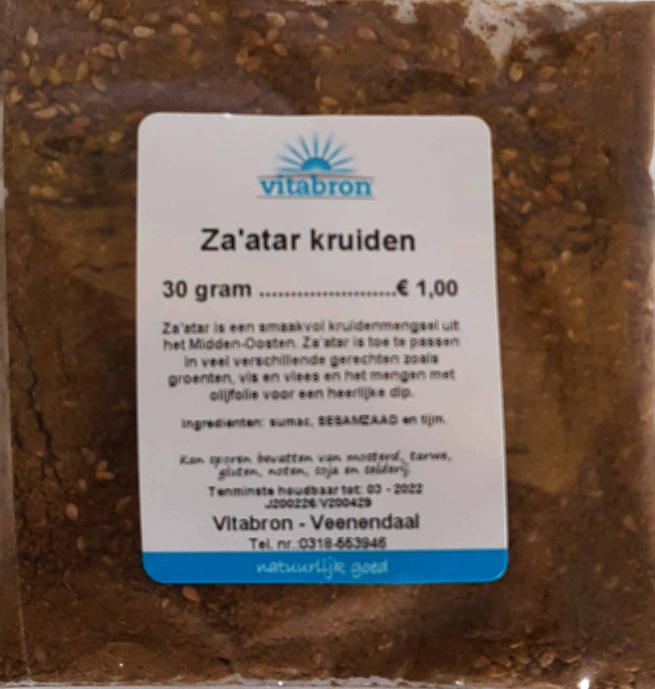 Vitabron Za'atar kruiden Vitabron Za'atar kruiden