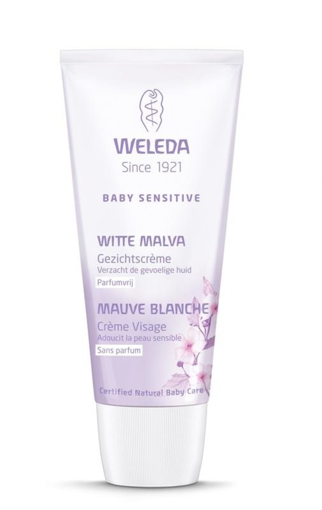 Weleda Baby witte malva sensitive gezichtscreme Weleda Baby witte malva sensitive gezichtscreme