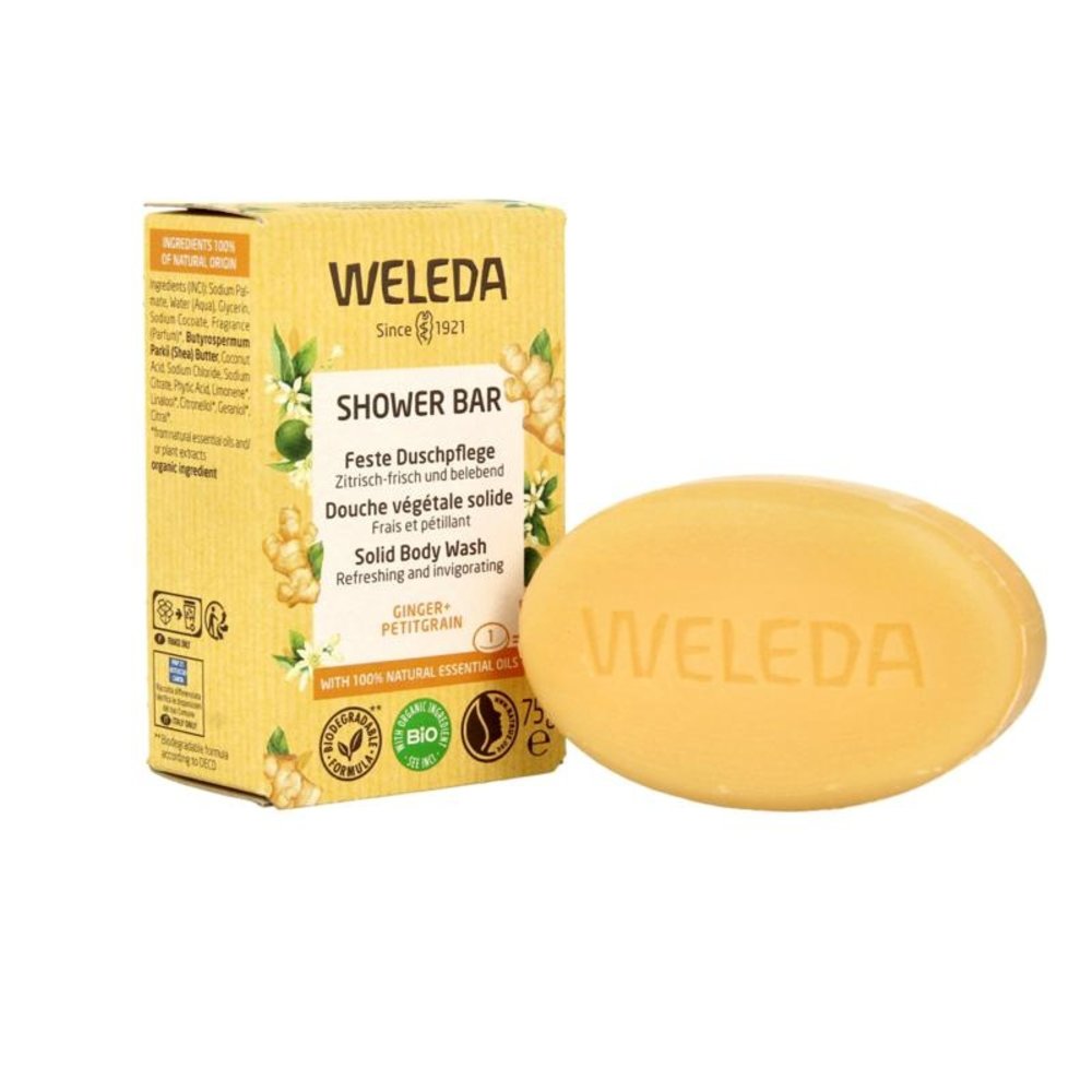 Weleda Shower bar ginger + petitgrain Weleda Shower bar ginger + petitgrain