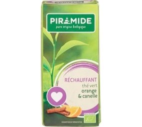 Piramide Verwarmend groene thee sinaasappel & kaneel Piramide Verwarmend groene thee sinaasappel & kaneel