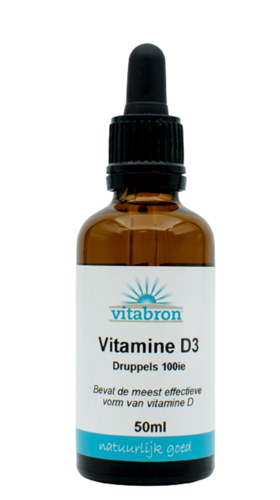 Vitabron Vitamine D3 druppels 100IE (kind) Vitabron Vitamine D3 druppels 100IE (kind)