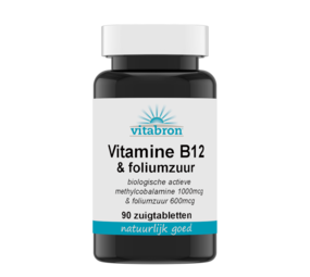 Vitabron Vitamine B12 & Foliumzuur - 90/270 zuigtabletten Vitabron Vitamine B12 & Foliumzuur - 90/270 zuigtabletten