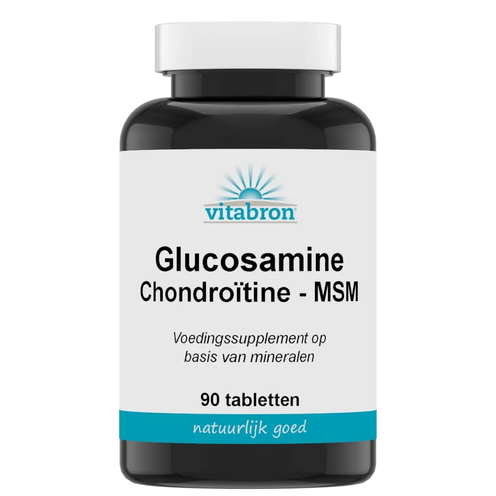 Vitabron Glucosamine Chondroïtine MSM 90 of 180 tabletten Vitabron Glucosamine Chondroïtine MSM 90 of 180 tabletten