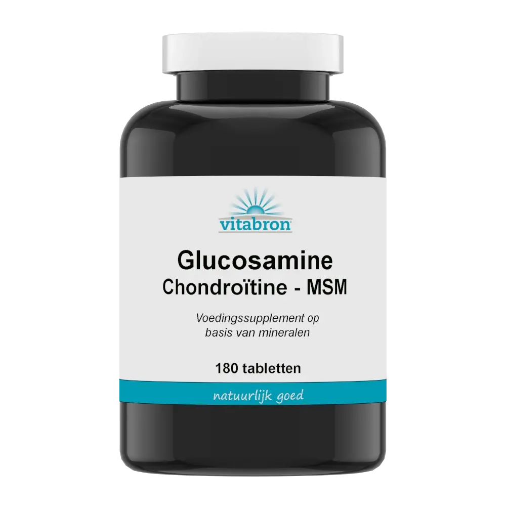 Vitabron Glucosamine Chondroïtine MSM 90 of 180 tabletten Vitabron Glucosamine Chondroïtine MSM 90 of 180 tabletten
