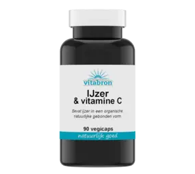  Vitabron IJzer bisglycinaat & vitamine C - 90 vegicaps