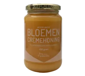 Imkerij De Werkbij Nederlandse bloemen creme honing Imkerij De Werkbij Nederlandse bloemen creme honing