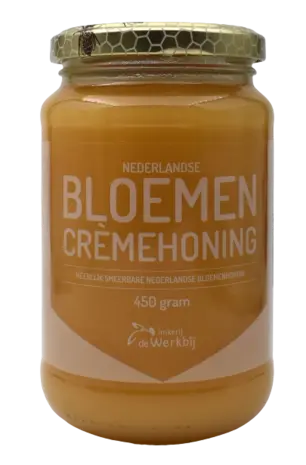 Werkbij Nederlandse bloemen creme honing