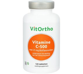 Vitortho Vitamine C-500 met 25mg bioflavonoiden Vitortho Vitamine C-500 met 25mg bioflavonoiden