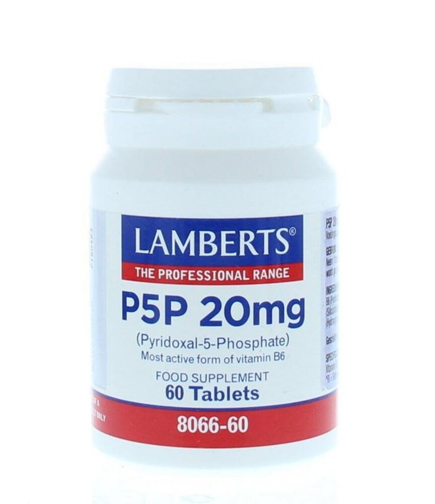Lamberts Vitamine B6 (P5P) 20mg Lamberts Vitamine B6 (P5P) 20mg