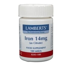 Lamberts IJzer citraat 14mg Lamberts IJzer citraat 14mg
