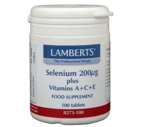 Lamberts Selenium 200mcg met vitamine A C E Lamberts Selenium 200mcg met vitamine A C E