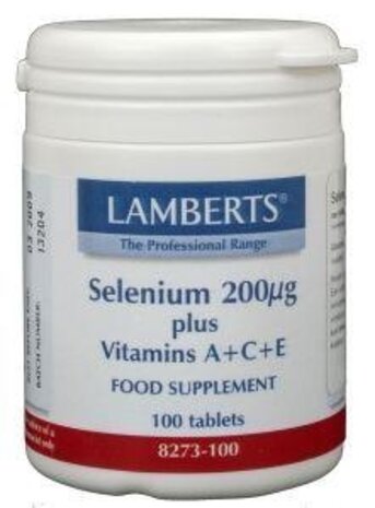 Lamberts Selenium 200mcg met vitamine A C E Lamberts Selenium 200mcg met vitamine A C E