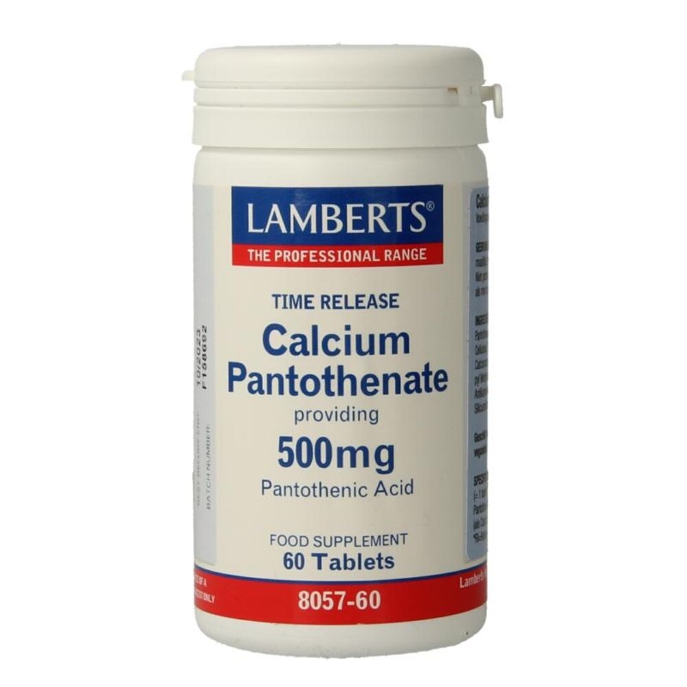 Lamberts Vitamine B5 (calcium pantothenaat) time release Lamberts Vitamine B5 (calcium pantothenaat) time release