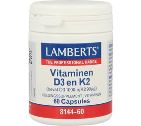 Lamberts Vitamine D3 1000IE en K2 90mcg Lamberts Vitamine D3 1000IE en K2 90mcg