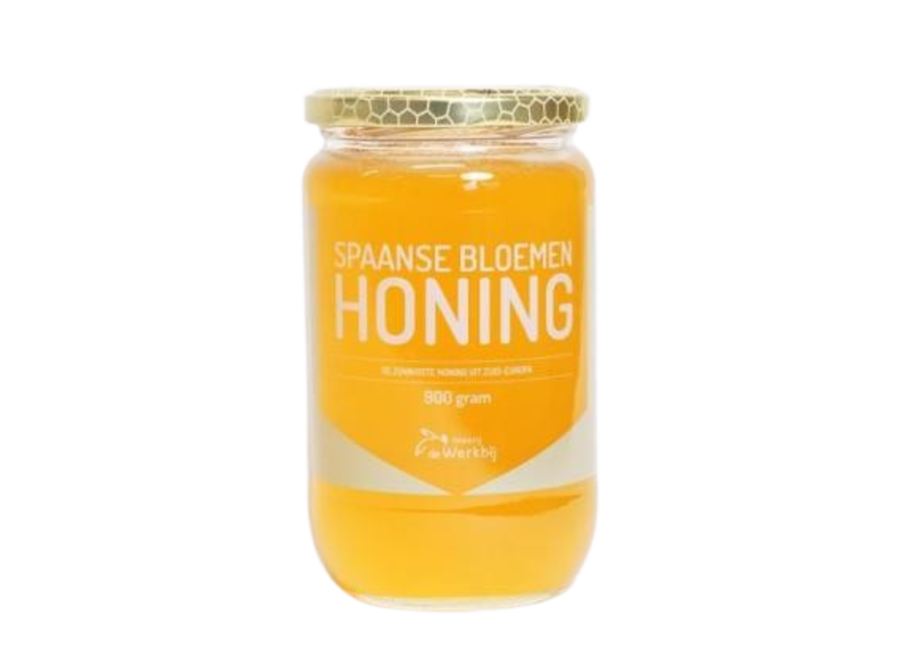 Werkbij Spaanse bloemenhoning