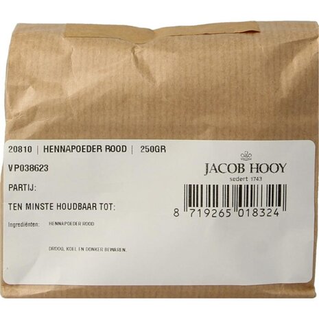 Jacob Hooy Hennapoeder rood Jacob Hooy Hennapoeder rood