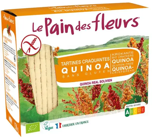 Pain Des Fleurs Quinoa Crackers - Bio & Glutenvrij Pain Des Fleurs Quinoa Crackers - Bio & Glutenvrij