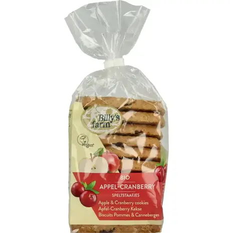 Billy'S Farm Appel cranberry staafjes Billy'S Farm Appel cranberry staafjes