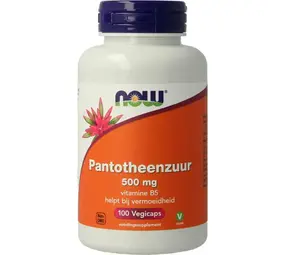 NOW Pantotheenzuur 500mg (B5) NOW Pantotheenzuur 500mg (B5)