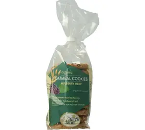 Billy'S Farm Haverkoekjes met moerbei en hennep Billy'S Farm Haverkoekjes met moerbei en hennep