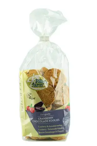 Billy'S Farm Cranberry choco cookies: zoet en puur Billy'S Farm Cranberry choco cookies: zoet en puur