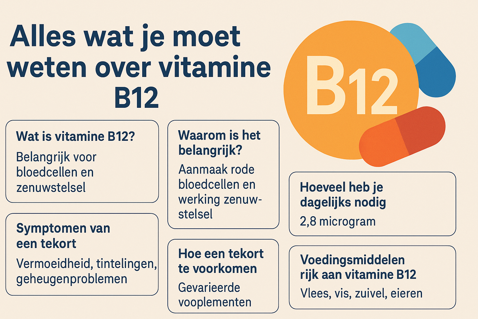 Alles wat je moet weten over vitamine B12: voordelen, tekort en supplementen