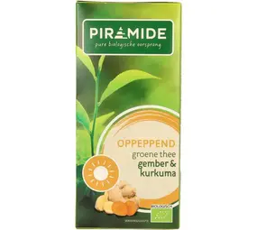 Piramide Oppeppend groene thee gember & curcuma Piramide Oppeppend groene thee gember & curcuma