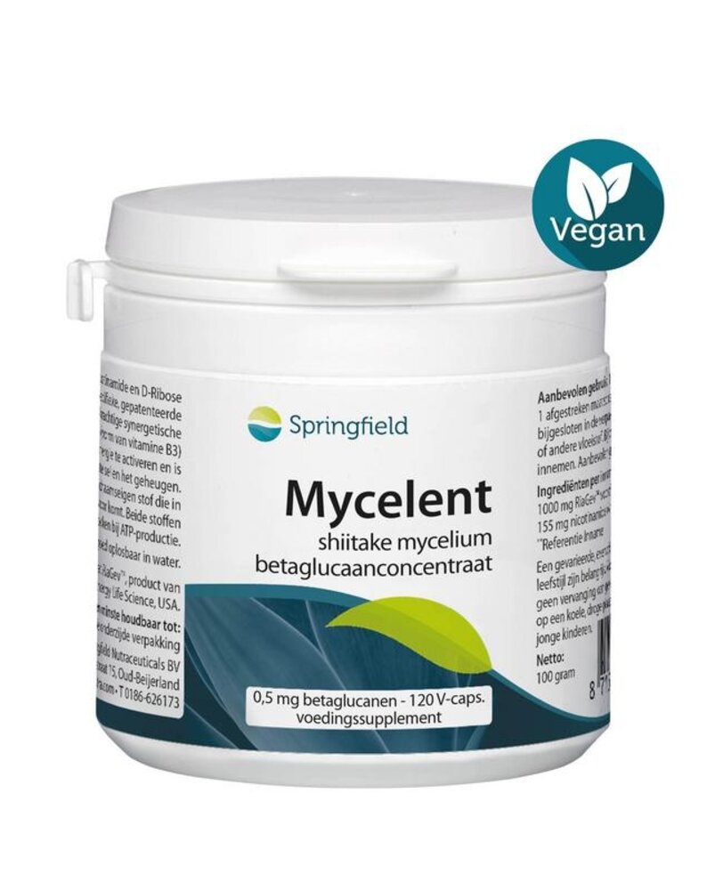 Springfield Mycelent betaglucaan concentraat 250mg Springfield Mycelent betaglucaan concentraat 250mg