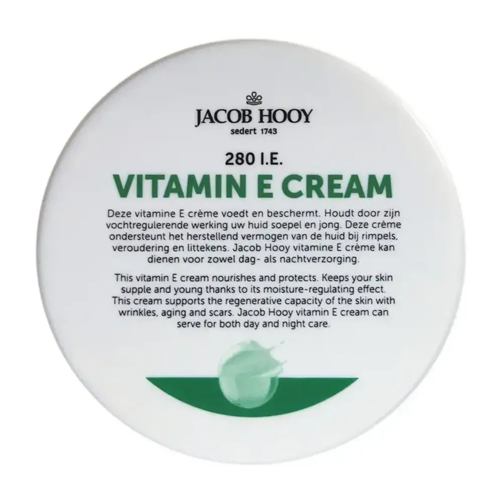 Jacob Hooy Vitamine E Crème - Hydrateert & Beschermt Jacob Hooy Vitamine E Crème - Hydrateert & Beschermt
