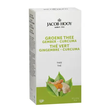 Jacob Hooy Groene thee Gember Curcuma theezakjes