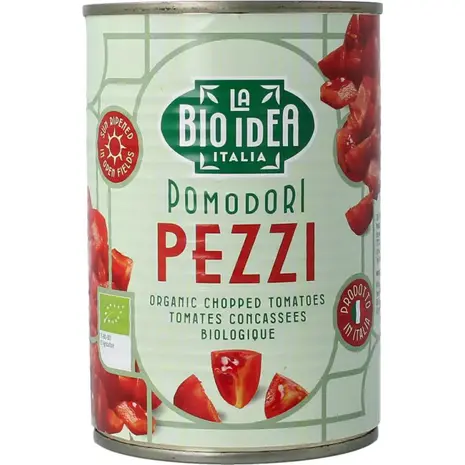 BioIdea Tomatenstukjes in blik BioIdea Tomatenstukjes in blik