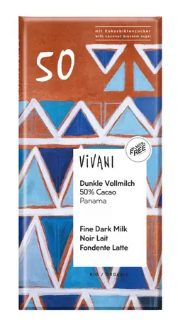 Vivani Chocolade melk donker 50% Panama