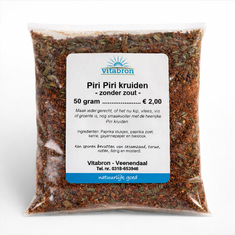 Vitabron Piri Piri kruiden zonder zout Vitabron Piri Piri kruiden zonder zout