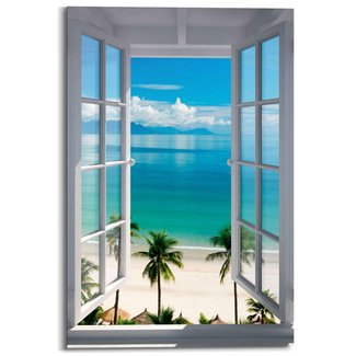 Wandbild Fenster zum Strand