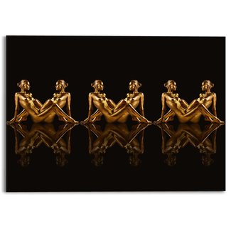 Plexiglasbild Frauen in Gold  70x50 cm