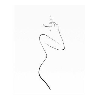 Kunstdruck Silhouette Frau