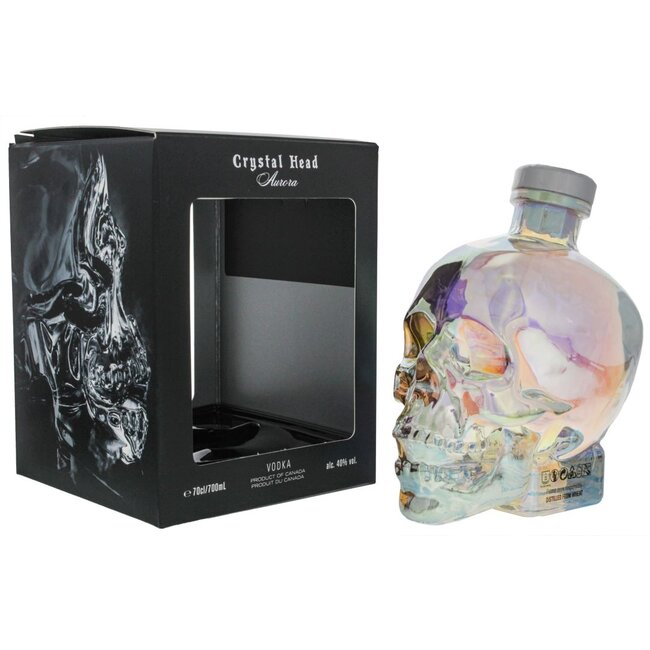 Crystal head Aurora Vodka in Gift box 70 cl