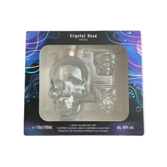 Crystal head Vodka + 2 glasses 70 cl in giftbox