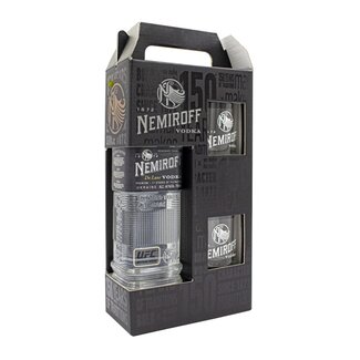 Nemiroff De Luxe Vodka met 2 glazen