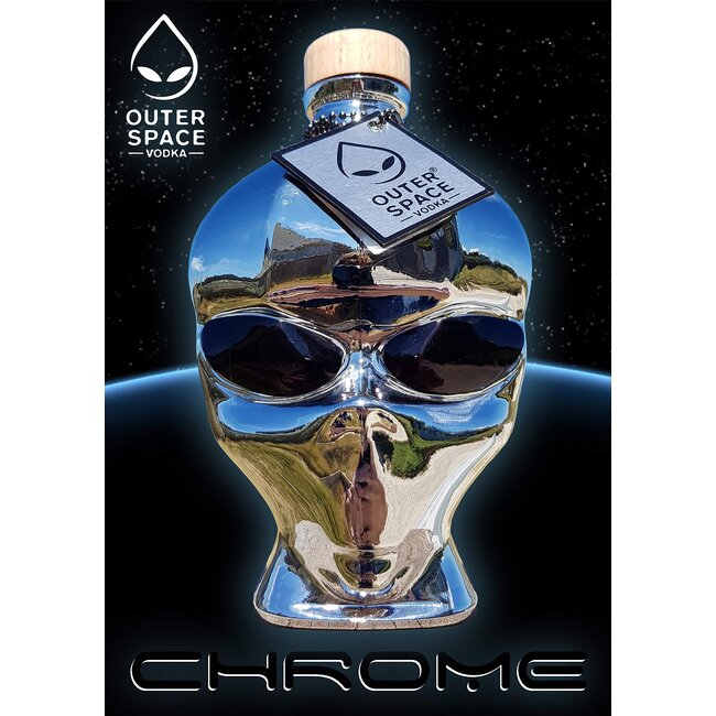 Outer space Alien Head Chrome 70CL