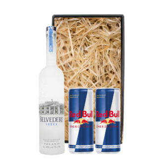 Belvedere Vodka 70cl met Red Bull Pakket