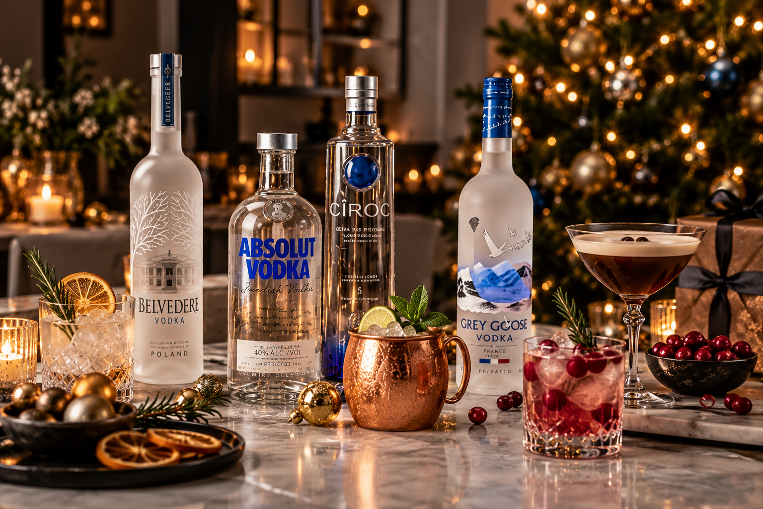 Vodka tijdens de feestdagen: 6 feestelijke flessen voor kerst en oud & nieuw