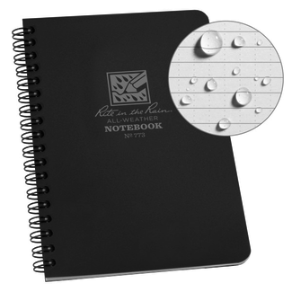 Rite in the Rain Side Spiral Notebook  Black 773