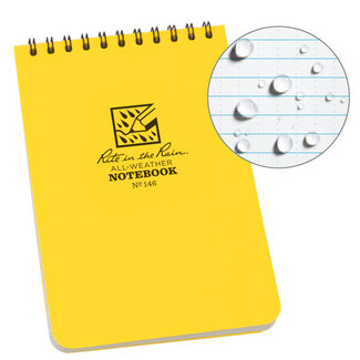 Rite in the Rain 4 x 6 Top Spiral Notebook 146 Yellow
