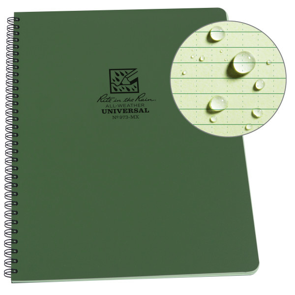 Maxi SideSpiral Notebook, 8.5" x 11", Green Cover (973MX) Applied